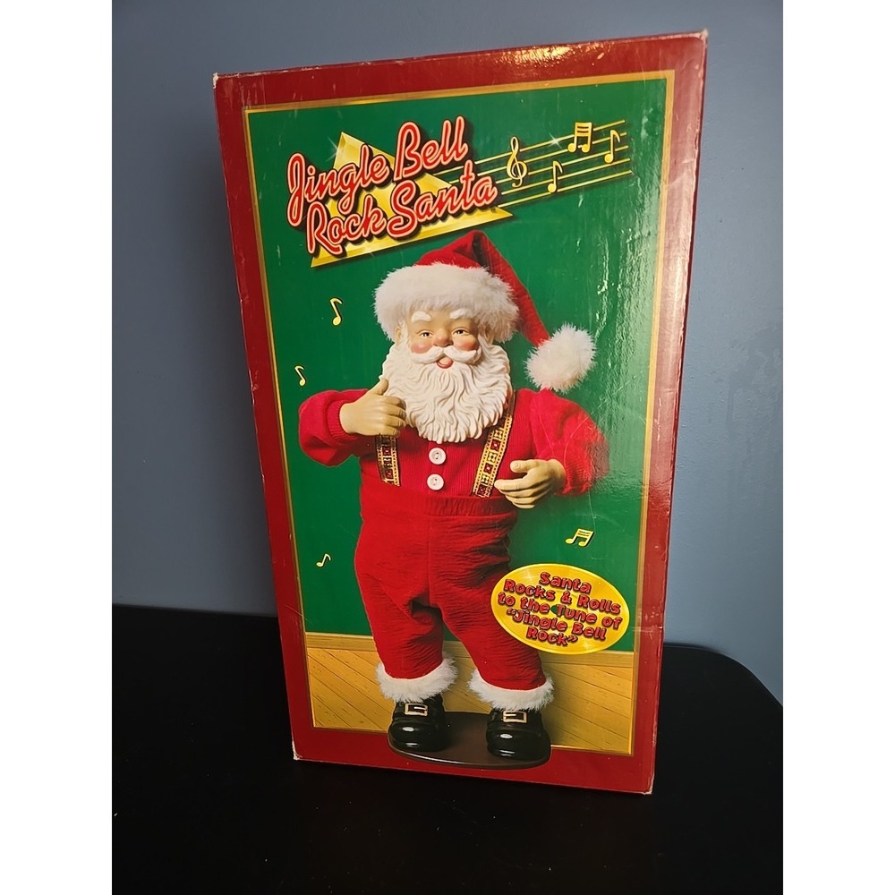 Jingle Bell Rock Santa Animated Christmas Dancing Figure 16 in VTG 1998 NIB